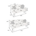 Eye Catching Attractive 2Pc Sofa Set Light Brown Velvet Fabric Sofa Loveseat W Pillows Couch Firm Tufted Cushions Living Room Light Brown Primary Living Space Firm Tufted Back Contemporary,Modern Pine Square Arms Pine,Plywood,Velvet 5 Seat