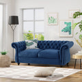 Seat Sofa Navy Blue Velvet