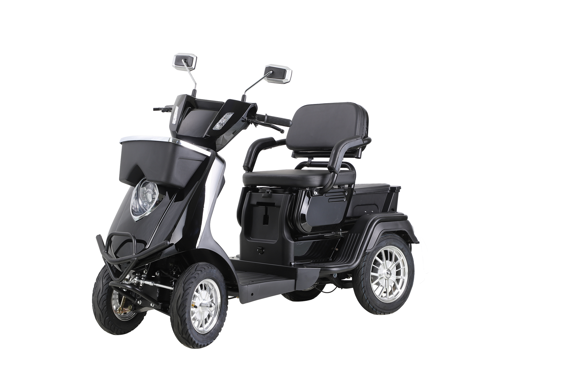 Heavy Duty 4 Wheel Mobility Scooters For Seniors & Adults 500Lbs Capacity Black Abs Pc