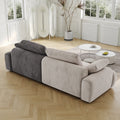 86.6 Large Size Two Seat Sofa,Modern Upholstered,Beige Paired With Grey Suede Fabric Beige Grey Velvet Wood Primary Living Space Soft Modern Eucalyptus Polyurethane Foam Eucalyptus 3 Seat