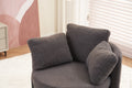 029 Teddy Fabric Swivel And Storage Chair With Back Cushion For Living Room,Dark Gray Dark Gray Primary Living Space Modern Foam Teddy