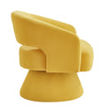 Modern Swivel Barrel Chair, Upholstered Velvet Round Accent Chairs,360 Degree Comfy Swivel Chair With Open Backrest, Single Chair Armchair For Living Room Bedroom, Homerest, Yellow Yellow Primary Living Space American Design,Contemporary,Luxury,Mid