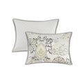 8 Piece Cotton Floral Printed Reversible Comforter Set Yellow Queen Queen Yellow Cotton