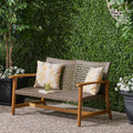 Hampton Wood Wicker Seat Natural Metal & Wood