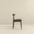 Destiny Black Pu Dining Chairs Set Of 2 Black,Dark Brown Brown Pu Leather,Solid Wood