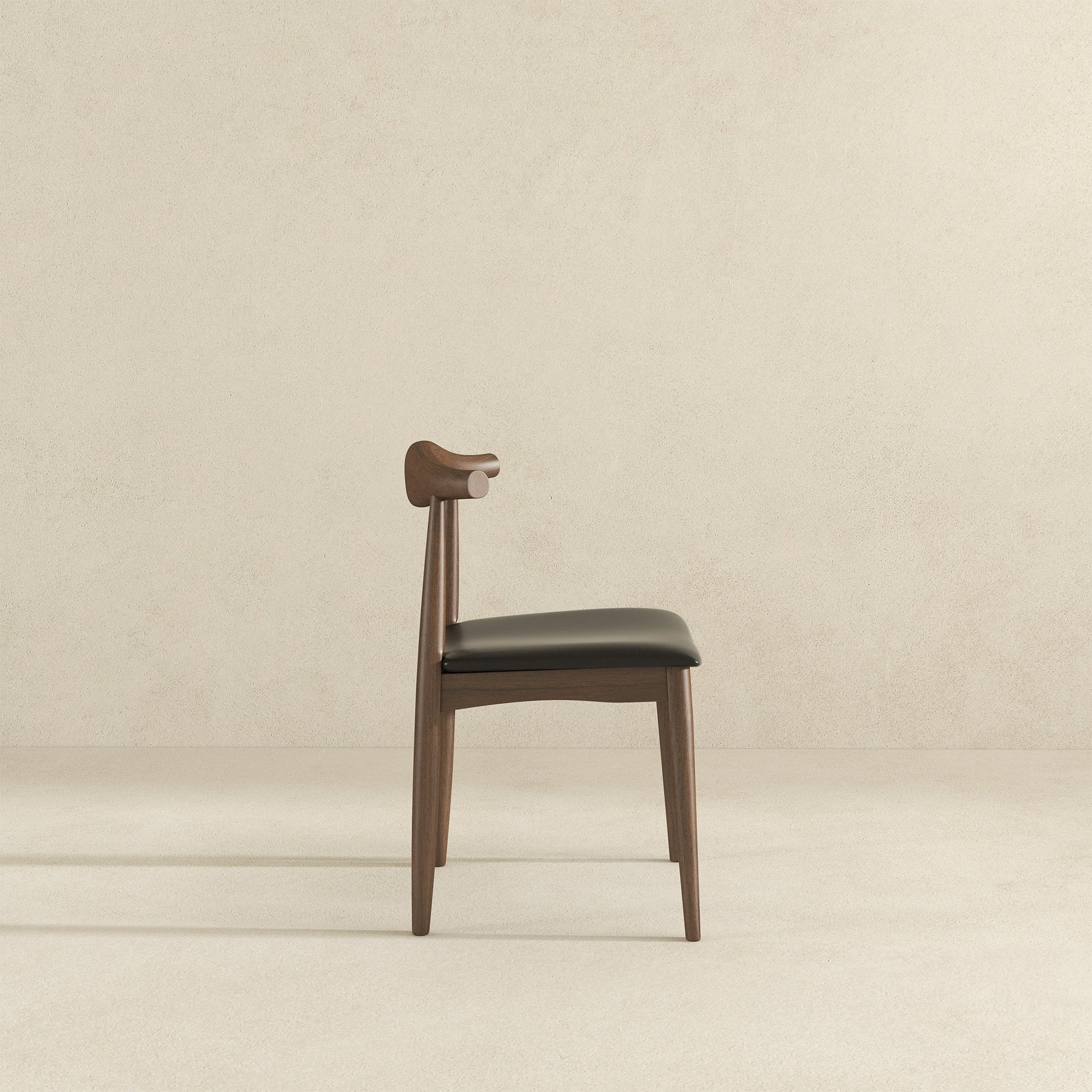 Destiny Black Pu Dining Chairs Set Of 2 Black,Dark Brown Brown Pu Leather,Solid Wood