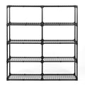 5 Shelf Wire Rack 2Pack Black Steel