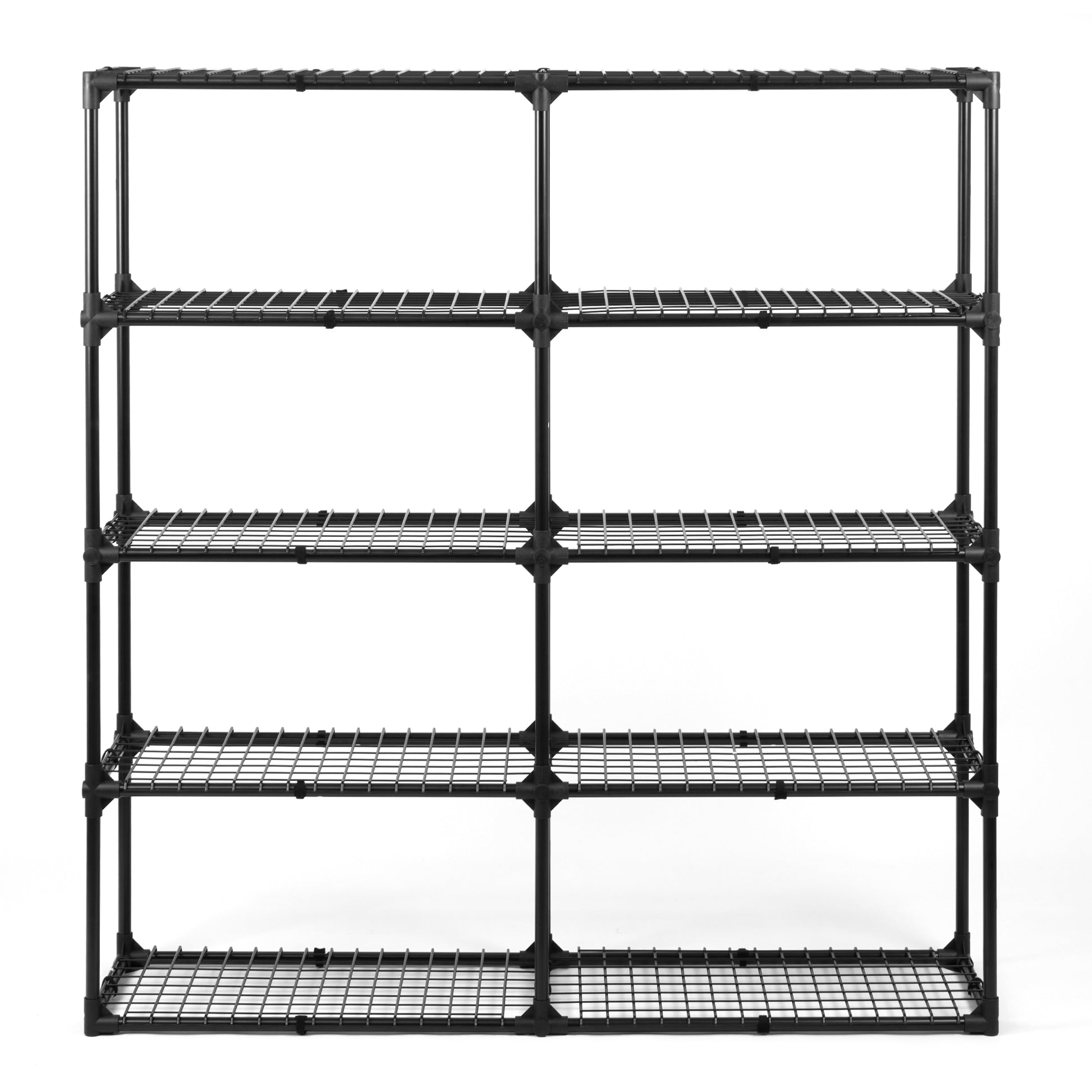 5 Shelf Wire Rack 2Pack Black Steel