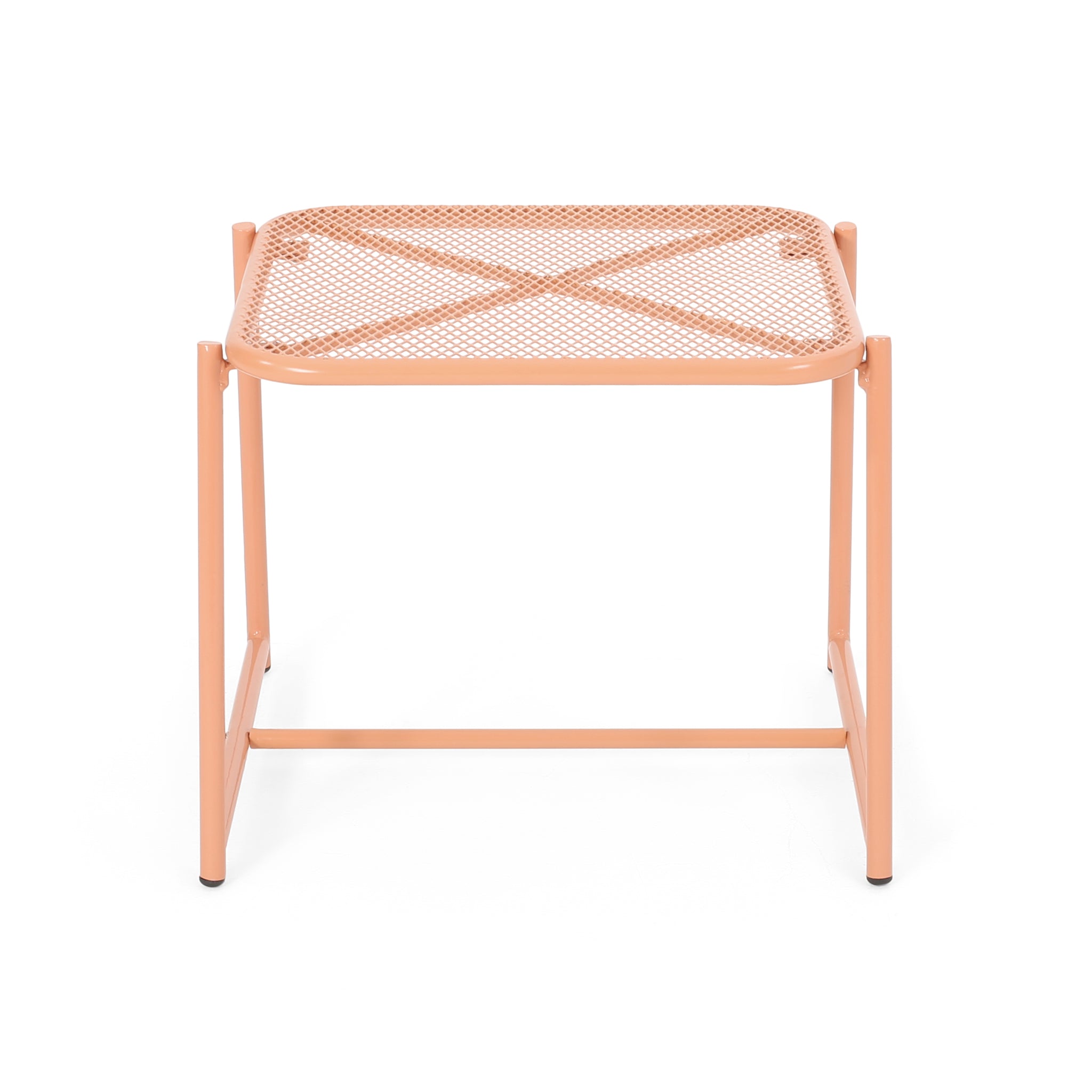 Elba 15.5"H Side Table Orange Iron