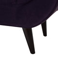 Alma Tufted Flared Arm Entryway Bench, Purple Velvet Purple Foam Velvet