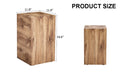 Compact Mdf Coffee Table: 11.8X11.8X19.6 Inches, Stylish Texture Design Wood Mdf