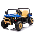 24V Xxxl Kids Ride On Utv W Parents Remote Control,Two Seater,Automatic Tipping Bucket,Rear Wheel Suspension,Slow Start,Portable Handle,Safety Belt,Led Light,Usb,Mp3,Bluetooth,Horn For Kids Aged 3 8. Blue 50 99 Lbs Polypropylene