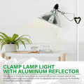 Clamp Lamp Light With 8.5 Inch Adjustable Aluminum Reflector And 6 Feet Cord, Up To 150W E26 Socket No Bulb Included , Silver And Black, 4 Pack Black And Silver Metal