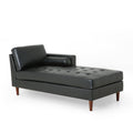 Chaise Lounge Black Pu