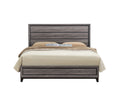 Mirage Grey King Bed Black Gray Rubber Wood