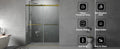 56 To 60'' W X 76'' H Frameless Shower Door, Double Sliding Shower Door With Premium 3 8'' 10Mm Thick Tempered Glass, Stainless Steel, Brushed Gold Brushed Gold Bathroom Modern Tempered Glass