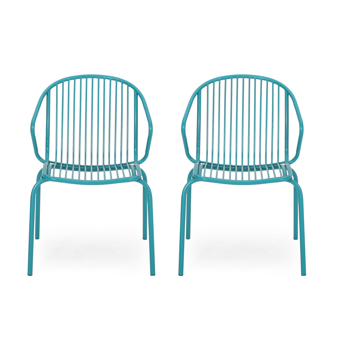 Boston Chair Teal Iron