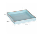 Alluring Mimosa Square Tray, Powder Blue Blue Plastic
