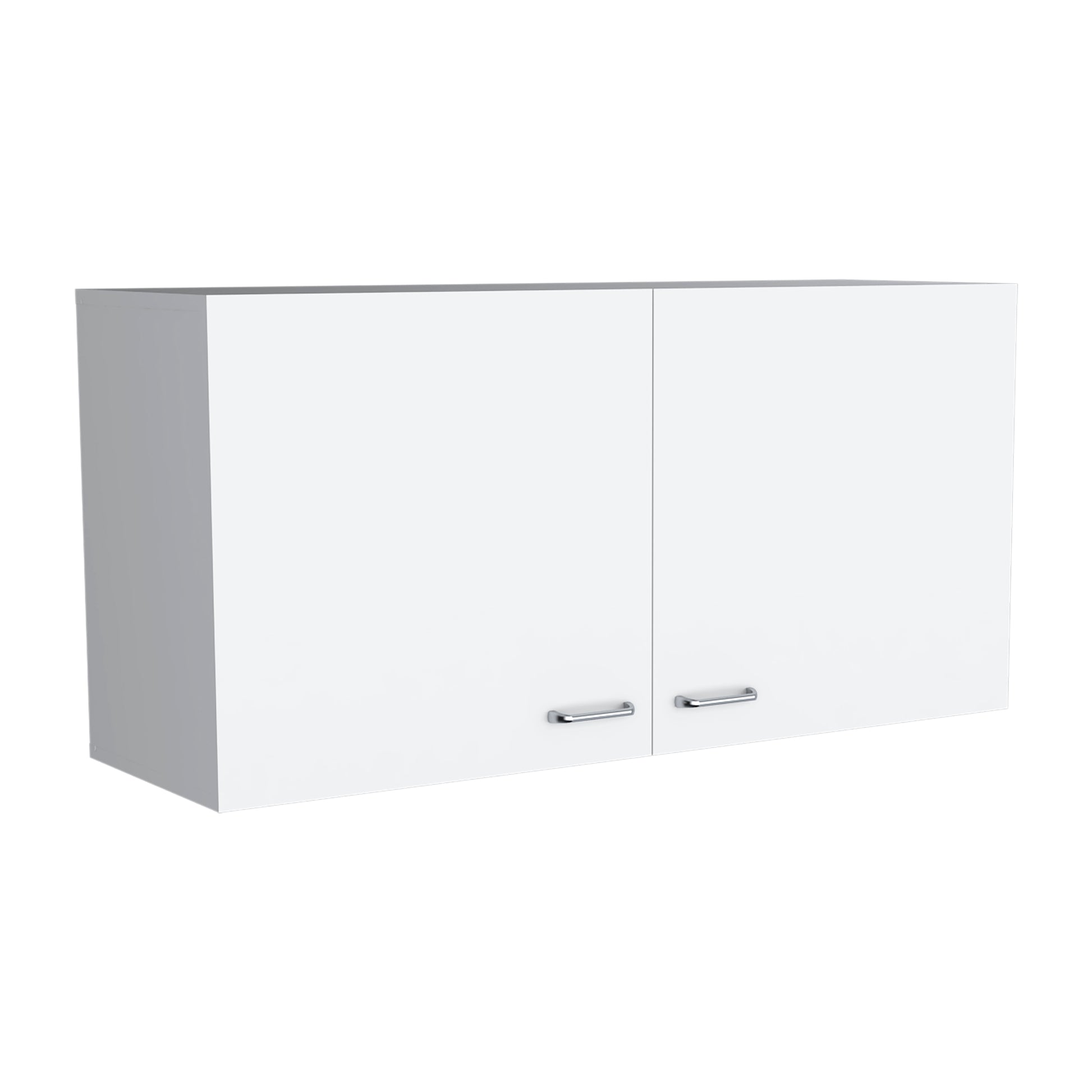 Wall Cabinet 19"H, Two Doors, Two Internal Shelves, White White Solid Wood Mdf Engineered Wood