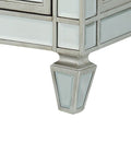 Varian Mirrored Nightstand Silver Mirror,Synthetic Wood