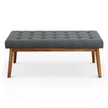 Delilah Modern Bench Fabric Grey Fabric