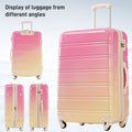 Hardshell Luggage Sets 3 Piece Gradient Color Expandable Suitcase With Spinner Wheels And Tsa Lock Lightweight 20