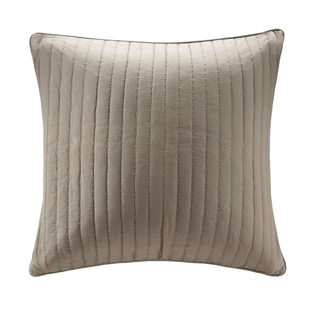 Cotton Quilted Euro Sham Taupe Euro Sham Taupe Cotton