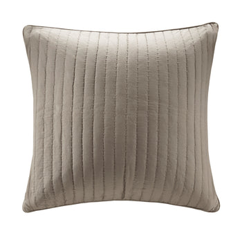 Cotton Quilted Euro Sham Taupe Euro Sham Taupe Cotton