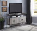 Samiya Gray Oak & Black Finish Tv Stand Gray 40 49 Inches Synthetic Wood