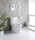 1.1 1.60 Gpf Dual Flush One Piece Toilet, Water Saving Elongated Comfort Height Floor Mounted, Soft Closing Seat, 1000 Gram Map Flushing Score Toilet, Glossy White 23T02 Gw White Ceramic