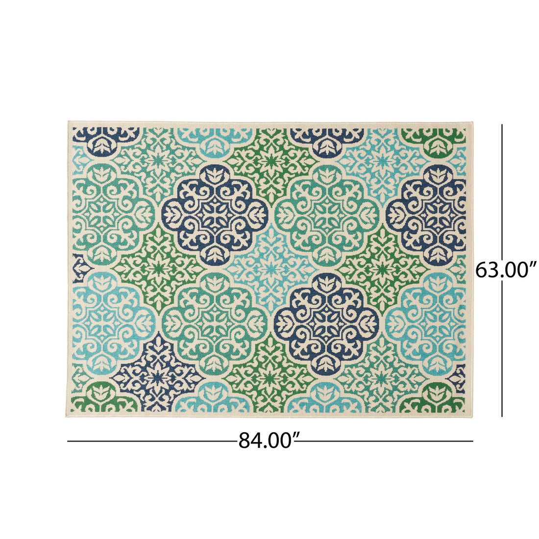 Meridian 1393L 5'3" X 7' Ivory Polypropylene
