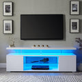 Tv Stand For 70 Inch Tv Led Gaming Entertainment Center Media Storage Console Table With Large Side Cabinet For Living Room White White Primary Living Space 60 69 Inches American Design,Modern 70 Inches Engineered Wood