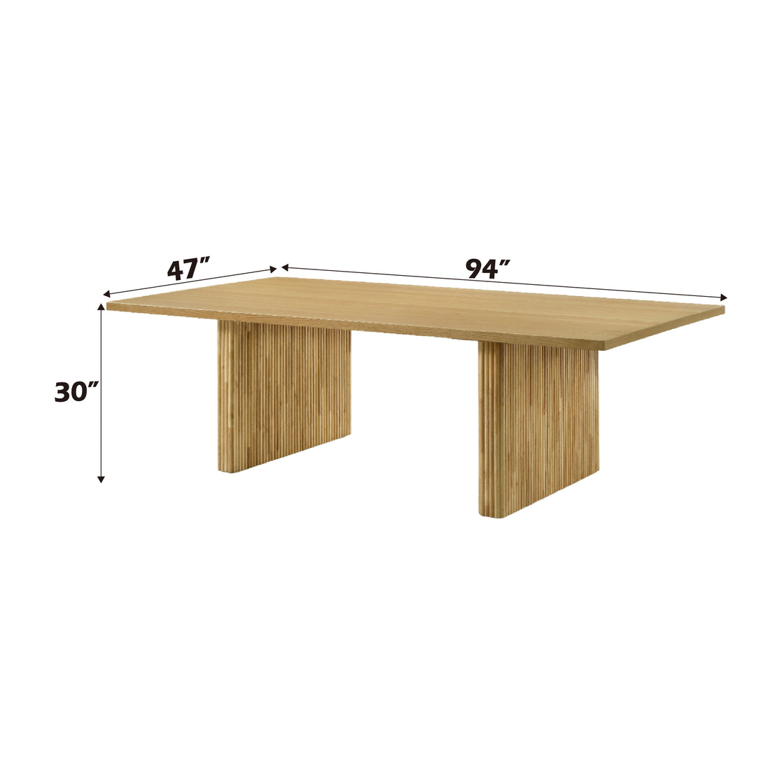 Einar Dining Table, Natural Finish Dn02905 Natural Wood