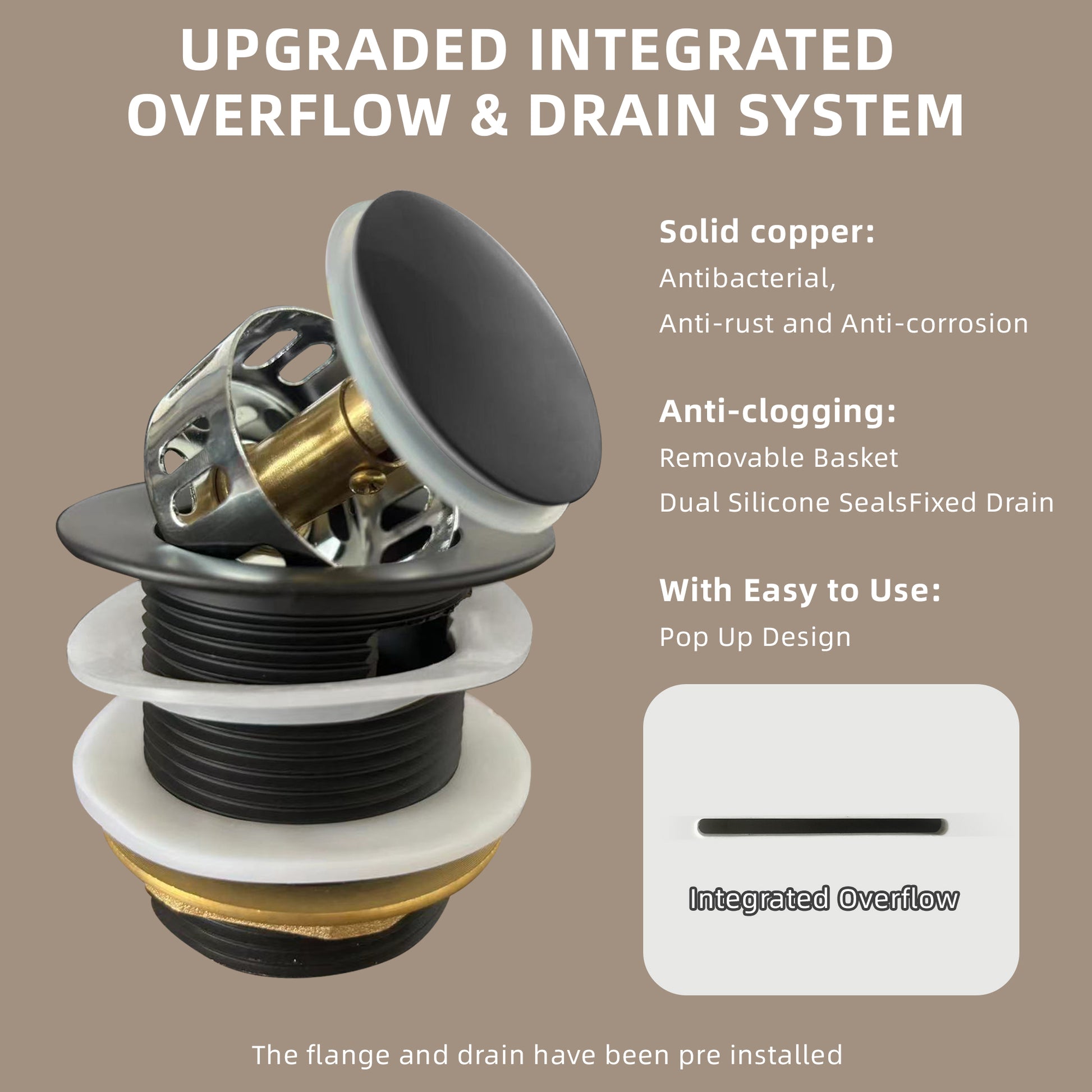 55 Inch Acrylic Freestanding Bathtub Modern Stand Alone Soaking Bathtub With Overflow And Pop Up Drain Gloss Black Black White Oval Bathroom Freestanding Tubs Polished Less Than 59 In Contemporary,Modern Soaking Center Fiberglass Acrylic