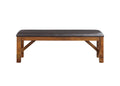 Espresso And Walnut Bench With Padded Seat Espresso Dining Room Faux Leather