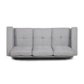 Viviana Three Seater Sofa With Wood Legs Grey Fabric