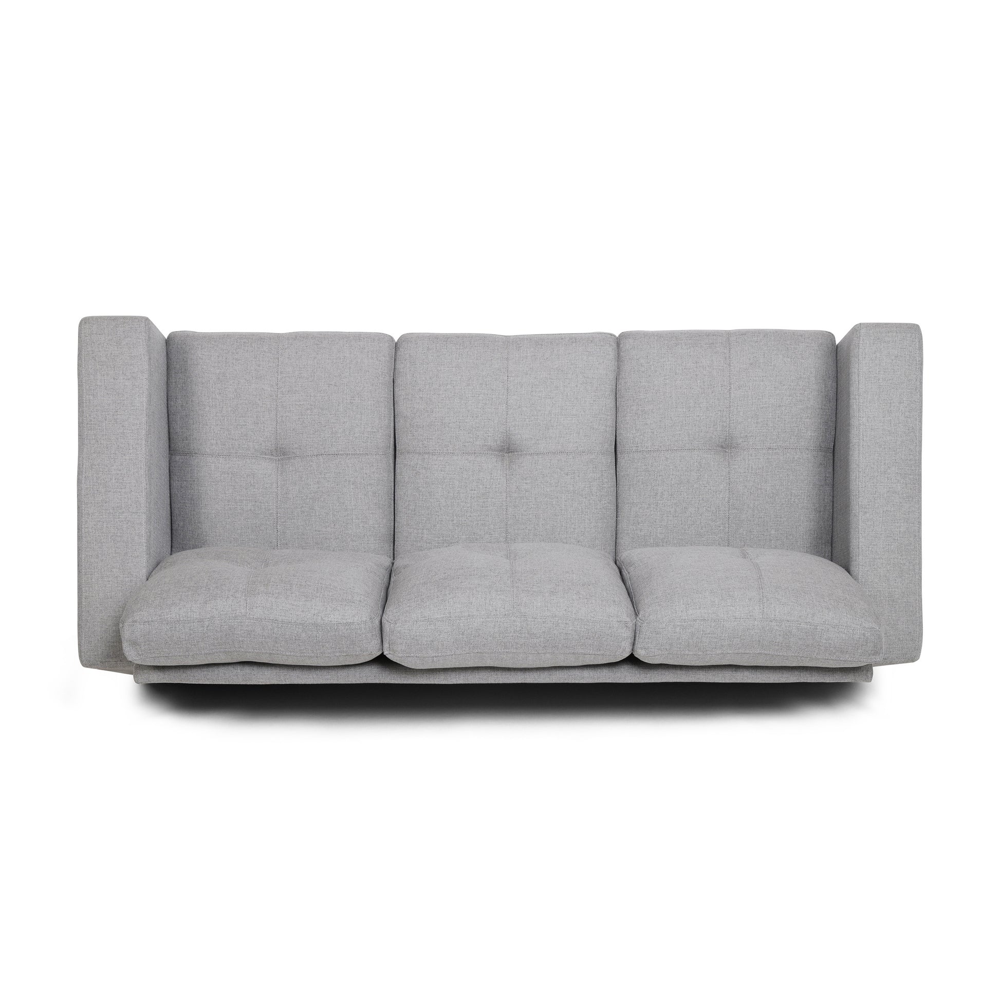 Viviana Three Seater Sofa With Wood Legs Grey Fabric