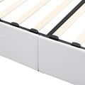Queen Size Upholstered Platform Bed With A Hydraulic Storage System White Old Sku: Lp000211Aak White Upholstered
