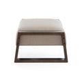 Sleek And Stylish Ottoman, Beige Beige Polyester,Wood