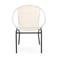 Java Outdoor Wicker Chair Set Of 2 White Iron