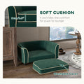 Pawhut Dog Couch Fancy Pet Bed Modern Dog Sofa For Small And Medium Dogs Cats, With Soft Cushion, Washable And Removable Cover, Dark Green Dark Green Polyester