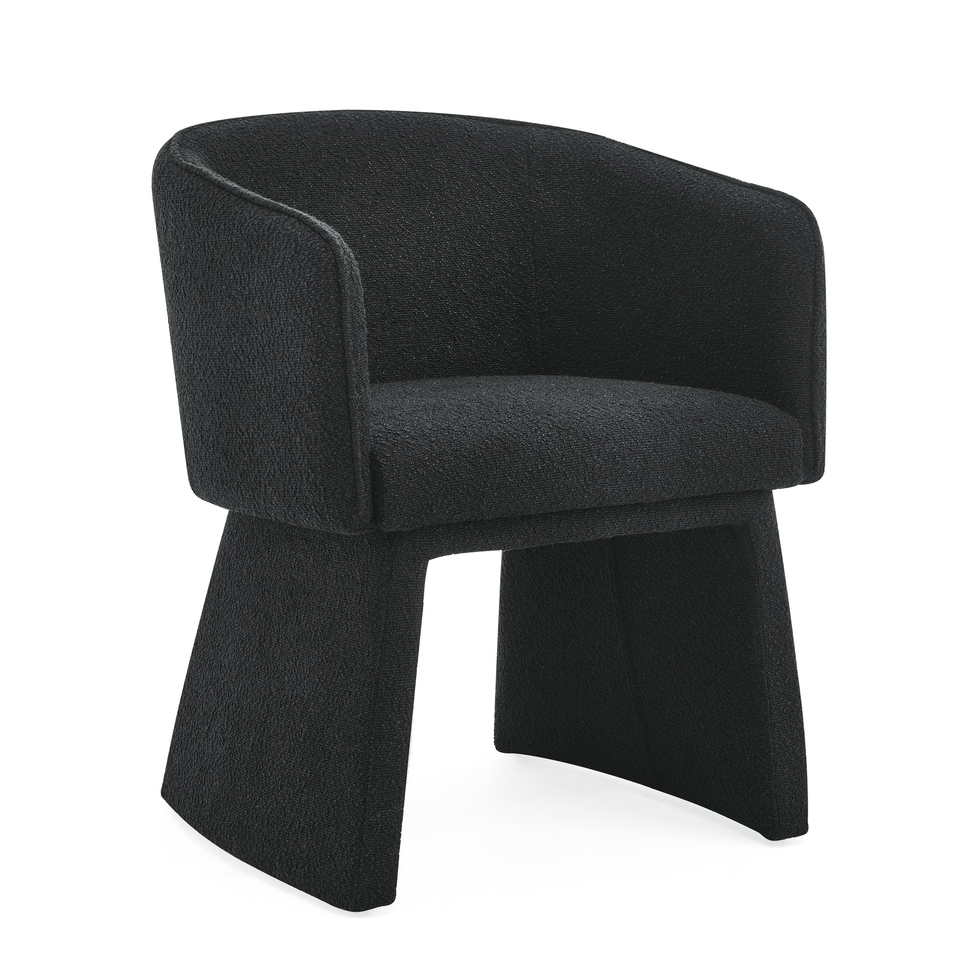 Modern Style Simple And Elegant Chair, Black Leisure Chair, Suitable For Dining Bedroom Living Room Reception Desk Assembly Required Black Black Foam