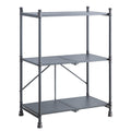 Sandy Black And Dark Bronze Hand Brushed 3 Tier Console Table Black Grey Primary Living Space Industrial,Rustic Shelves Rectangular Metal