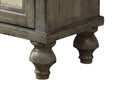 Velika Weathered Gray Finish Console Table W 1 Open Compartment Storage Gray Synthetic Wood