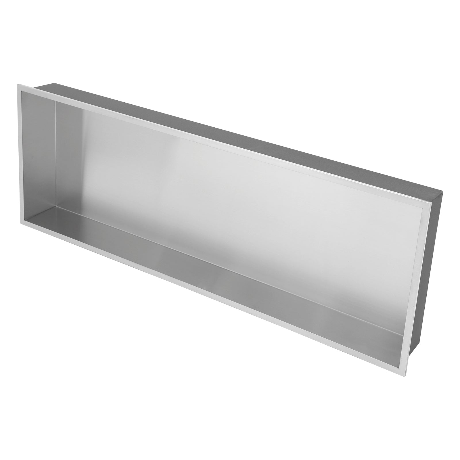 37" X 13" Stainless Steel Shower Niche, Brushed Nickel Brushed Nickel Stainless Steel