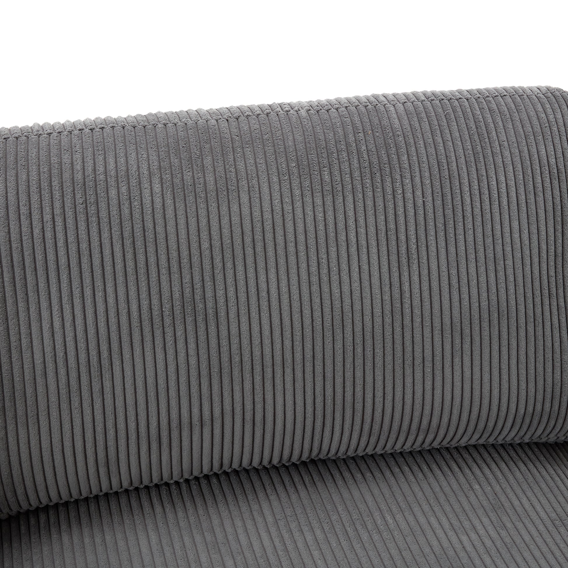 105'' 3 Seater Sofa With Removable Back Cushions And 5 Pillowsfor Living Room, Apartment, Spacious Space Gray Polyester 3 Seat