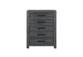 Aya Dark Grey Chest Dark Gray Solid Wood Mdf