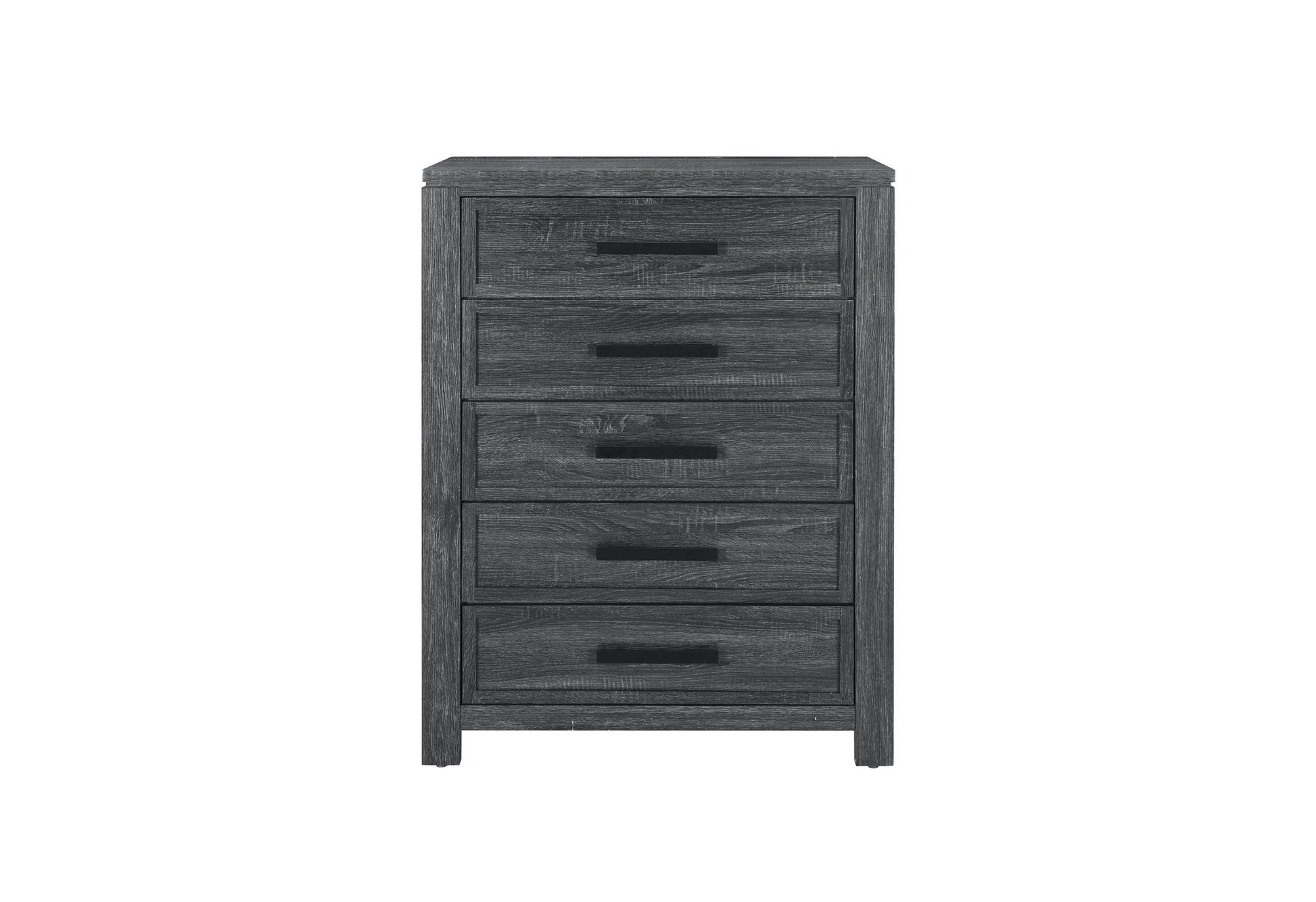 Aya Dark Grey Chest Dark Gray Solid Wood Mdf