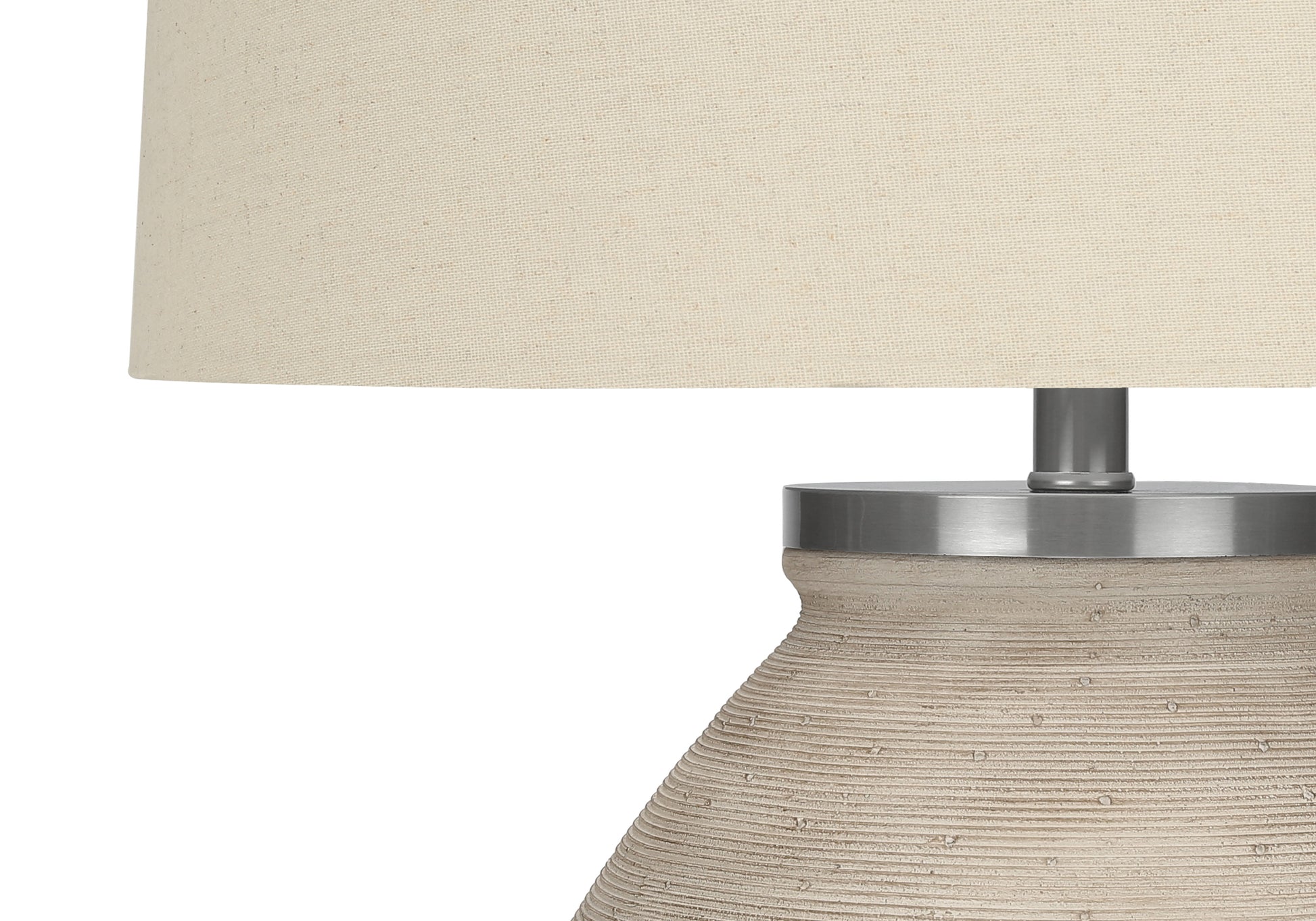 Lighting, 25"H, Table Lamp, Cream Concrete, Beige Shade, Contemporary Cream Concrete