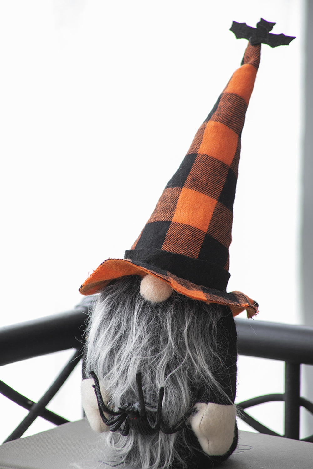 Set Of 4, 12"H Halloween Gnome Decor, Black Orange Gray Black,Gray,Orange Polyester